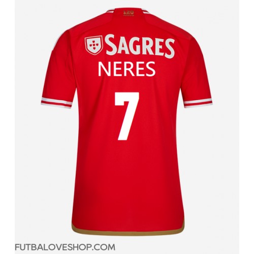 Dres Benfica David Neres #7 Domáci 2023-24 Krátky Rukáv